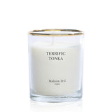 Bespoke Scented Black Demi Lune Candles - Halfmoon Candle Terrific Tonka