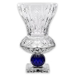 Katherina Flared Vase With Clear Foot And Blue Sphere