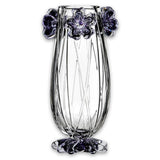 Cistus Drop Tall Vase With 4 Red Flowers