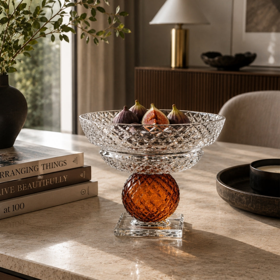 Katherina Footed Bowl With Amber Sphere - Mario Cioni (view 2)