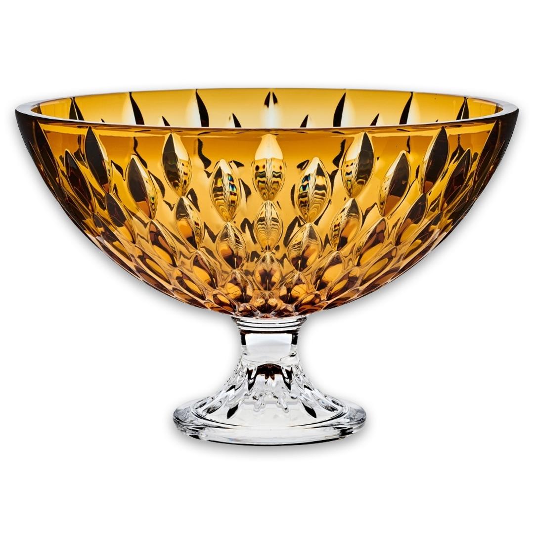 Odyssey Amber Bowl With Foot - Mario Cioni