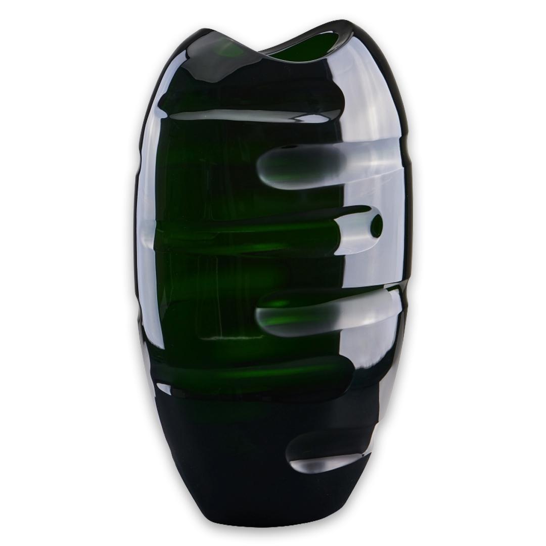 Rare Green Petrolium Vase - Mario Cioni