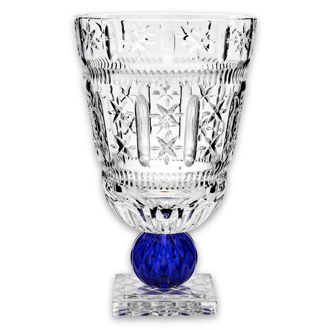 Katherina Conical Medium With Clear Foot And Blue Sphere - Mario Cioni