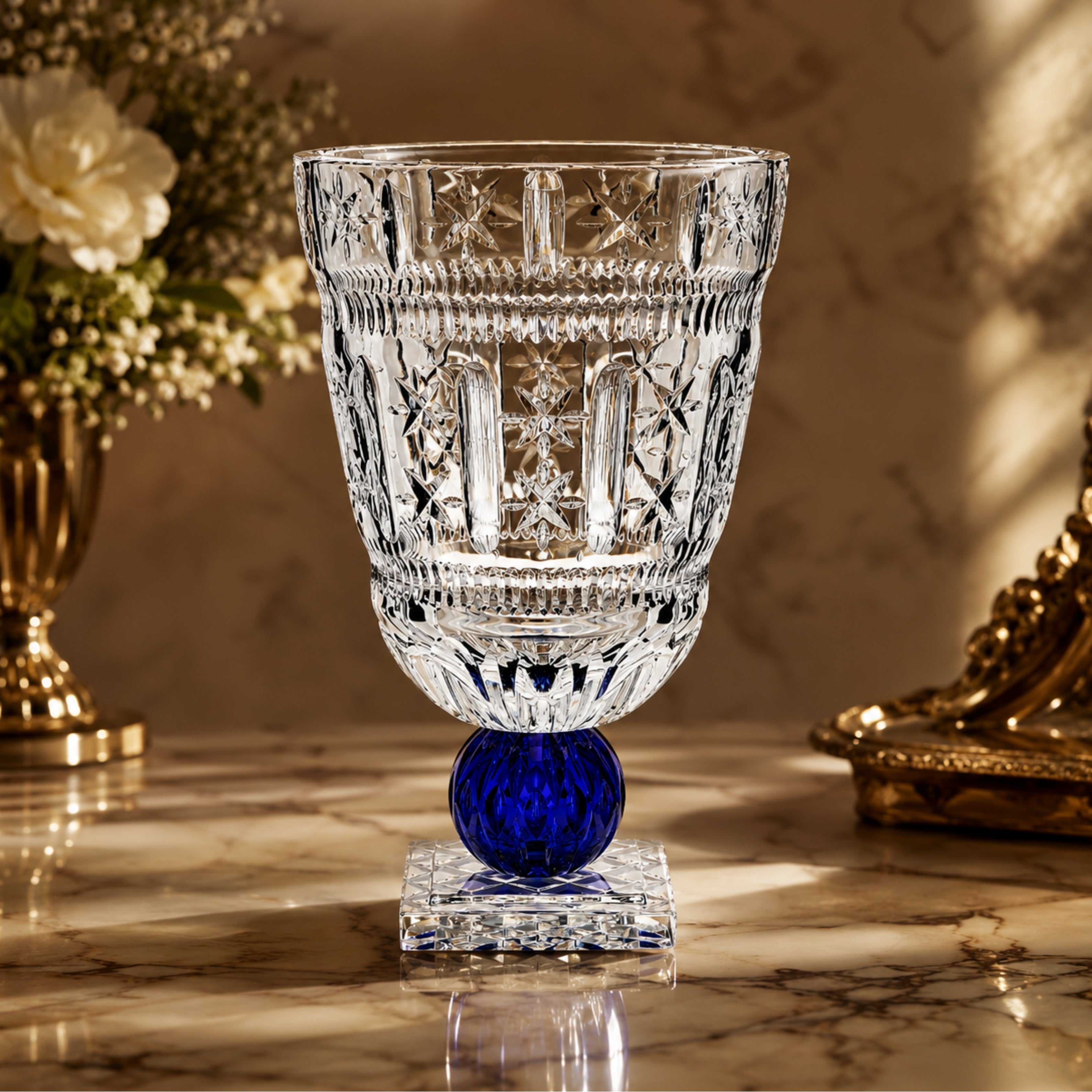 Katherina Conical Medium With Clear Foot And Blue Sphere - Mario Cioni (view 2)