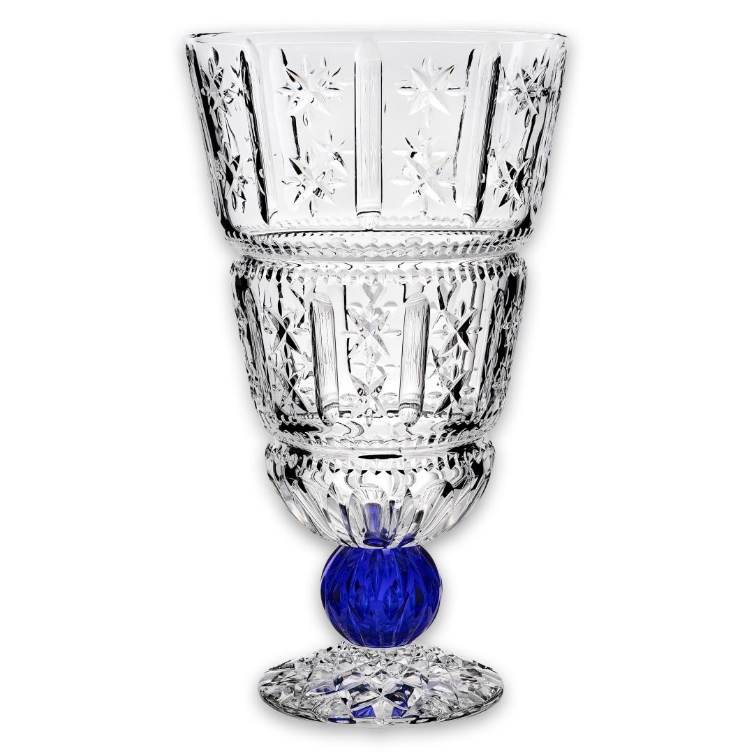 Katherina Conical Large Vase With Round Base And Blue Sphere - Mario Cioni