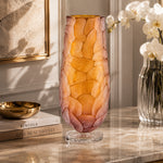 Sagamore Tall Amber Vase With Flat Base - Mario Cioni (view 2)