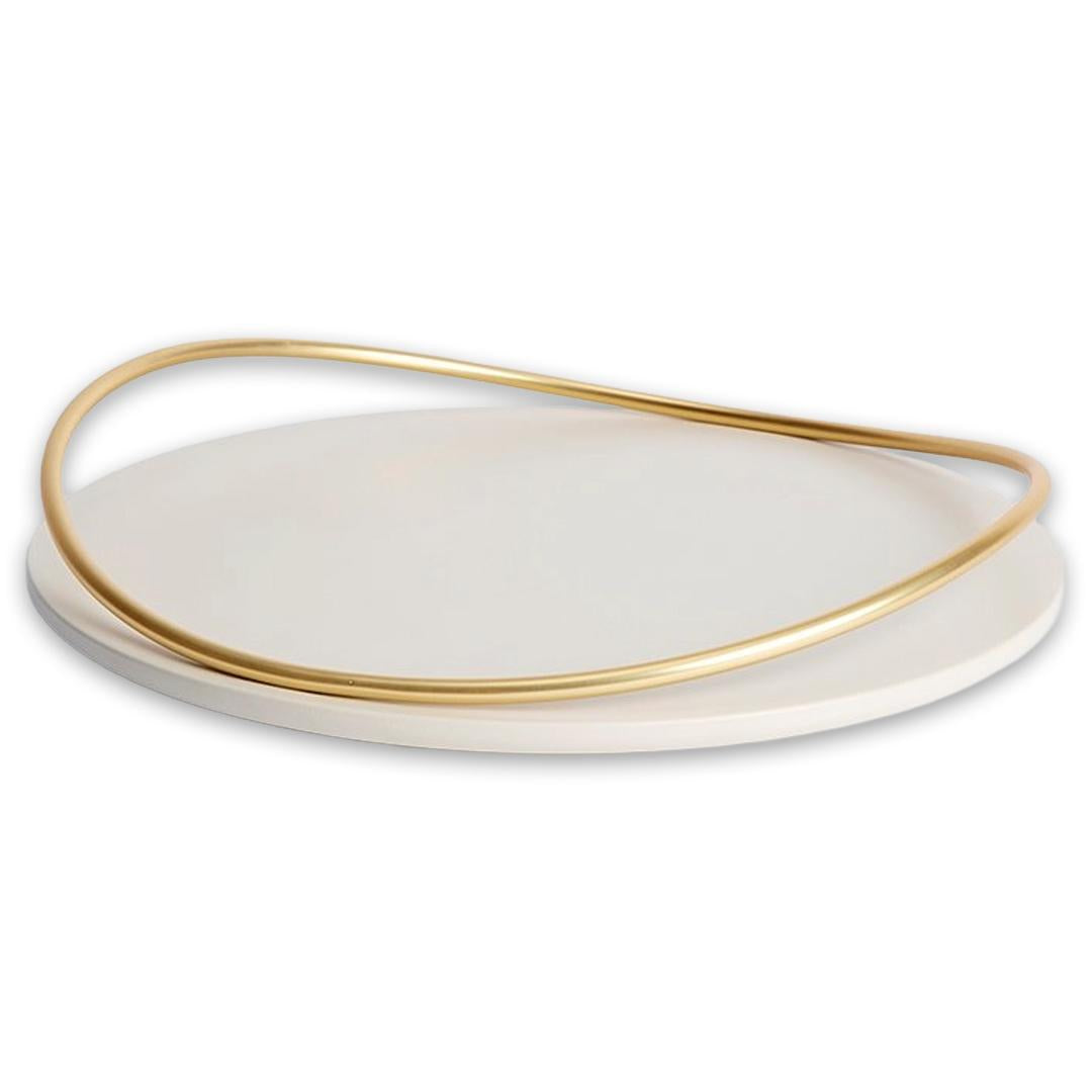 M-E.160.001 - Small Round Tray With Round Handle Touche' A