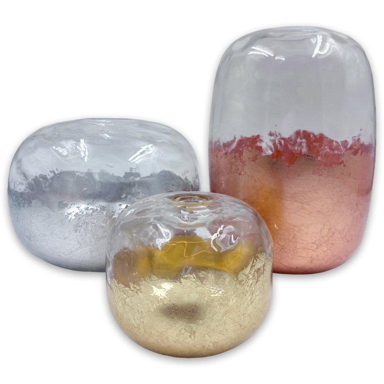Vases Set Formigole Variation Gold, Bronze, Silver
