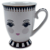 Crockery - Memugs In A Rack Dots Black/ Whiteco O: Cn / Mat:New Bone China /Color: White/Black Rack