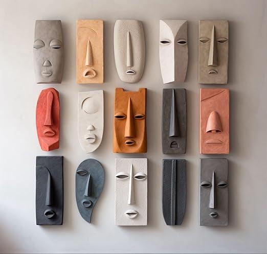 NWA-20144 –CASA MASK  WALL  ART (SET OF 15)