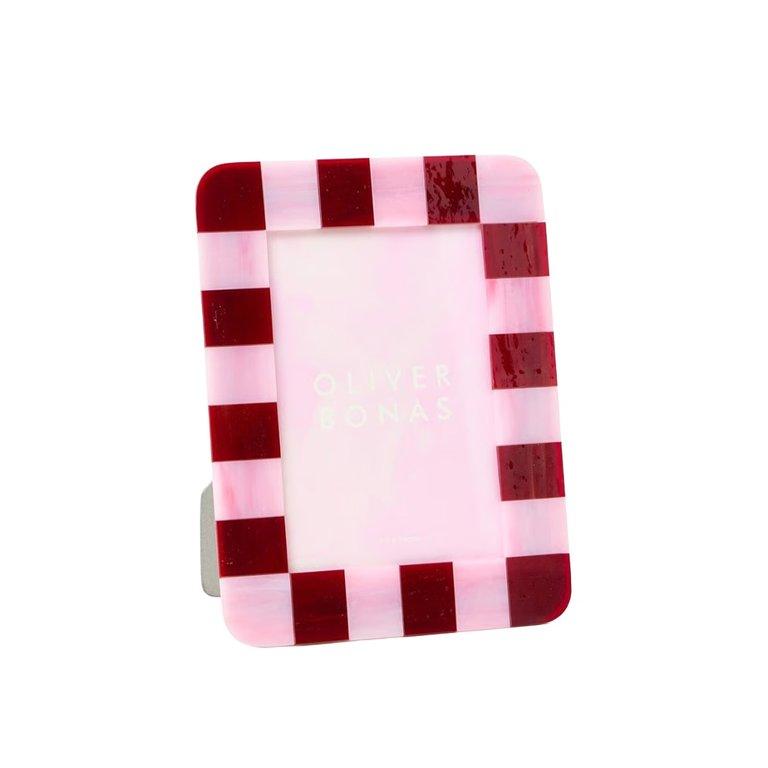 ALYSSA BURGUNDY & PINK PHOTO FRAME 6X4