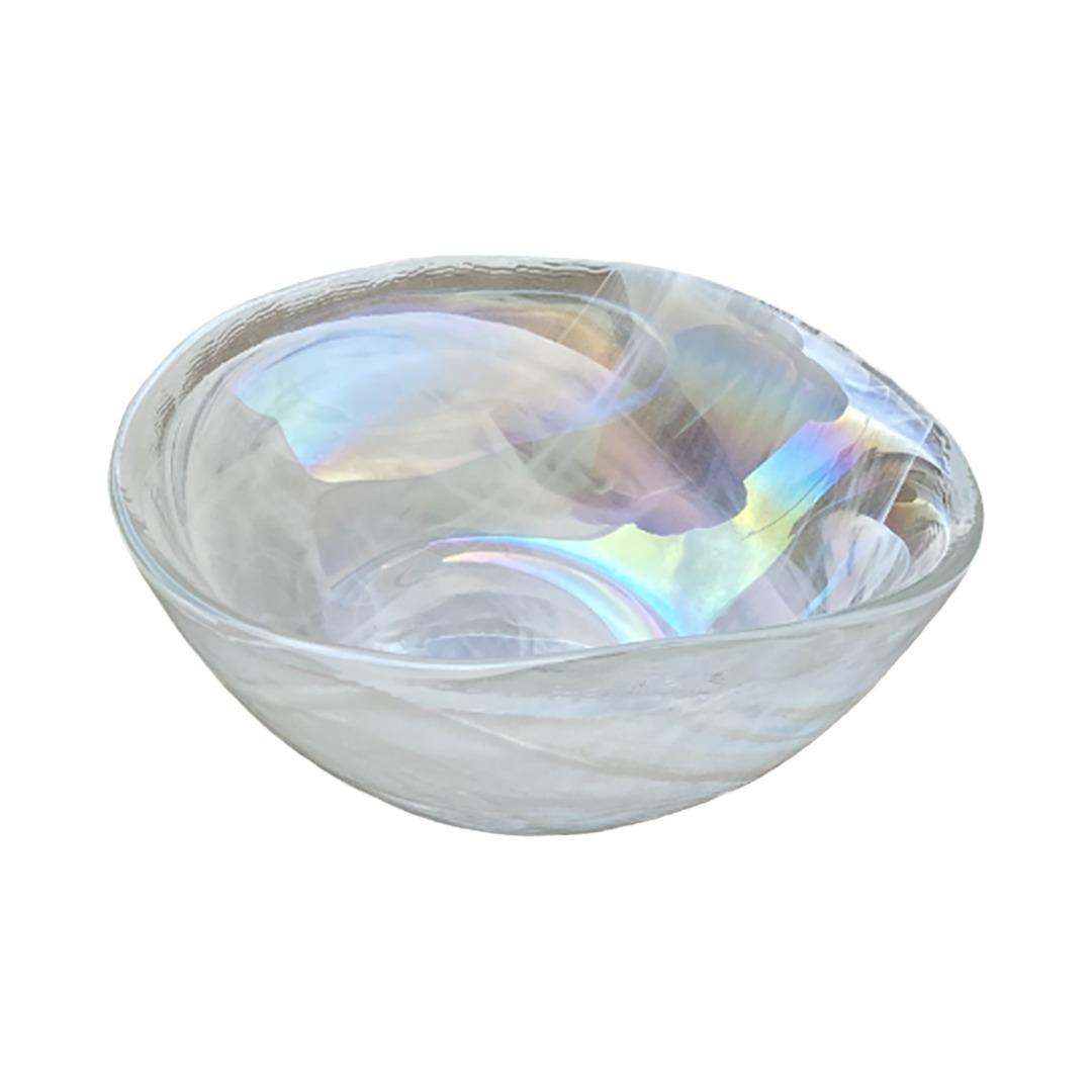THE GLASS COLLECTION - SET OF FOUR WHITE BOWLS