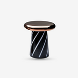 T-Table Tall - Black White Graphics And Glossy