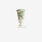 Sofia California Vase Matt White & Green / Pink Graphics