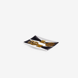 Rectangular ashtray Chiavi gold and Rombi