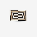 Op Art Rectangle Tray - Black/White - 27287