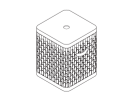 SQUARE TALL BASKET DEMETRA WITH FLAT LID