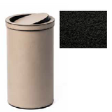 ROUND METAL BIN - BLACK