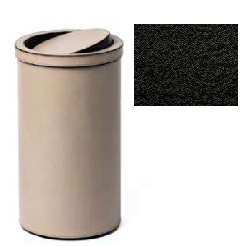 ROUND METAL BIN - BLACK