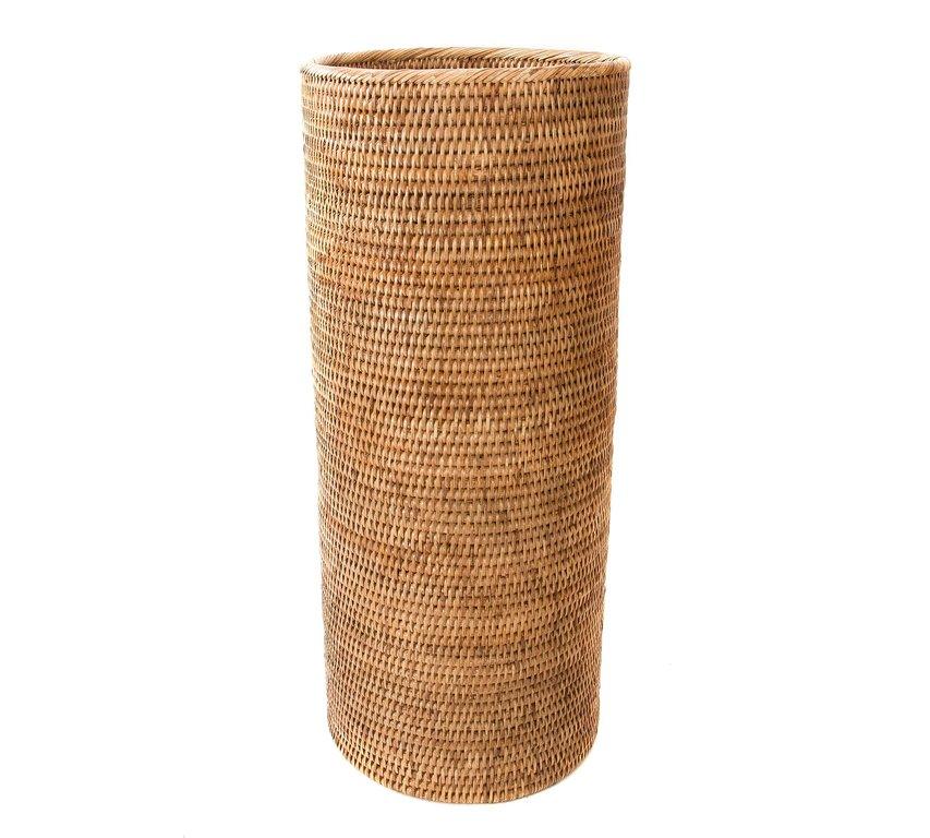 Tava Handwoven Rattan Round Umbrella Basket