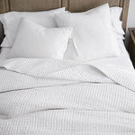 Pick-Stitch Handcrafted Cotton Linen Quilt