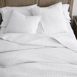 Pick-Stitch Handcrafted Cotton Linen Quilt