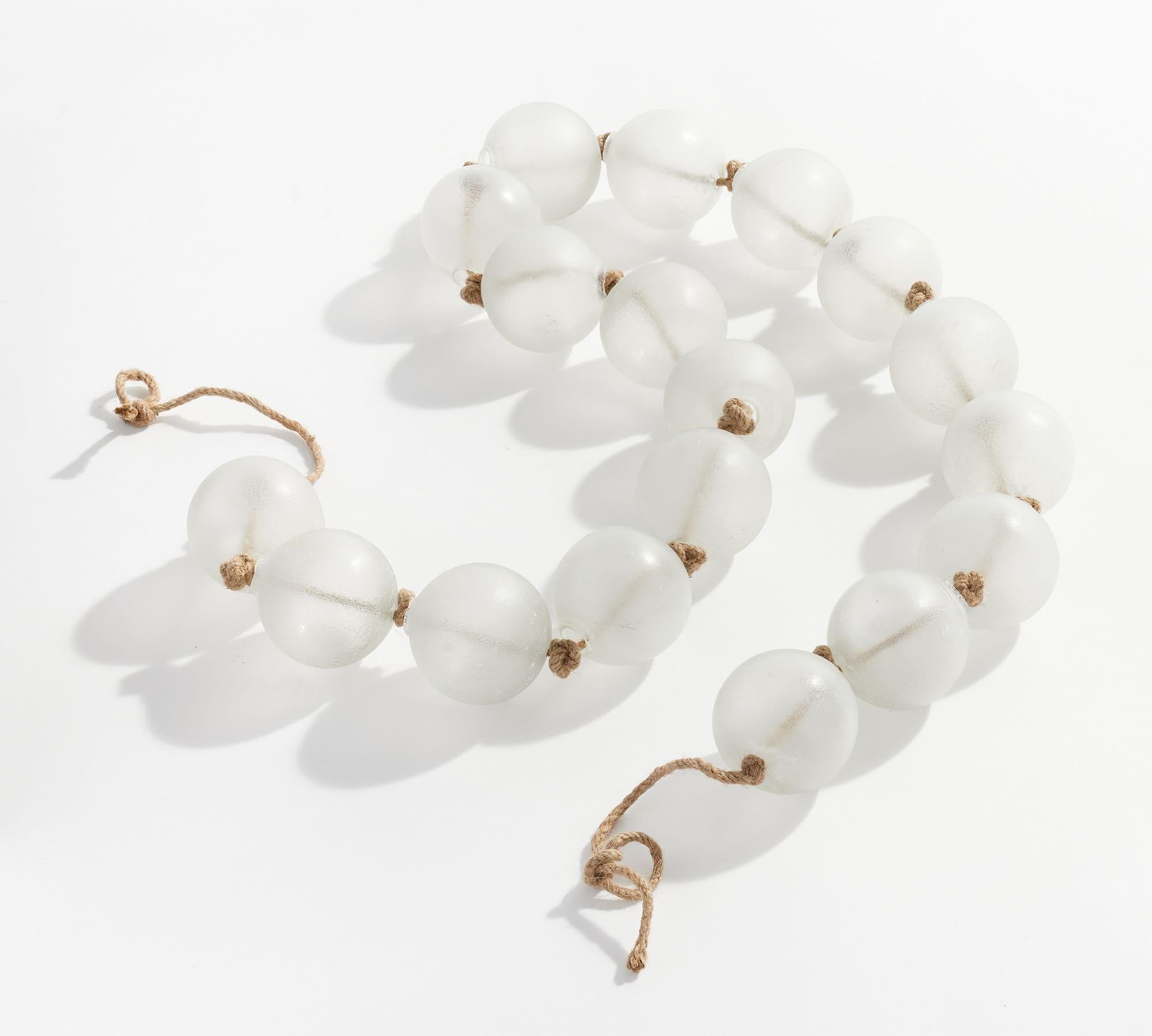 Handcrafted Oversized Sea Glass Garland
clear