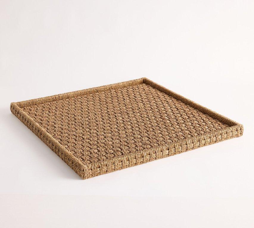Capitola Handwoven Seagrass Square Tray