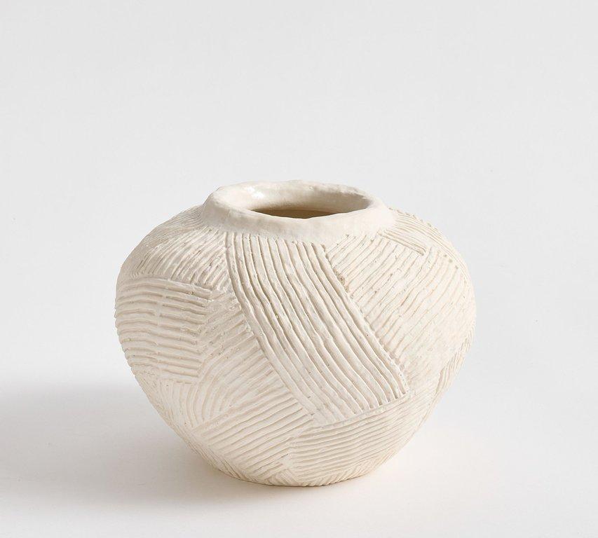 Textured Earthenware Small Vase