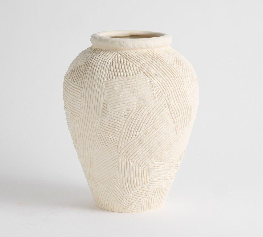 Textured Earthenware Tall Vase