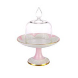 TULIP SMALL CAKE STAND WITH CLOCHE