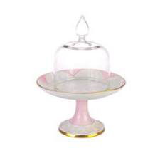TULIP SMALL CAKE STAND WITH CLOCHE