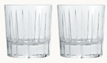 IRIANA SET OF 2  DOUBLE OLD 
FASHIONED GLASSES