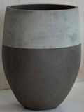 ROUND VASE EXTRA WHITE + ENGOBE BLUE 2