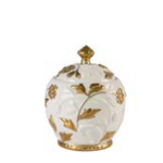 TAORMINA SUGAR POT 35 cl WHITE-ANTIQUE GOLD