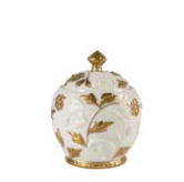 TAORMINA SUGAR POT 35 cl WHITE-ANTIQUE GOLD