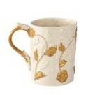 TAORMINA MUG 30 cl WHITE-ANTIQUE GOLD