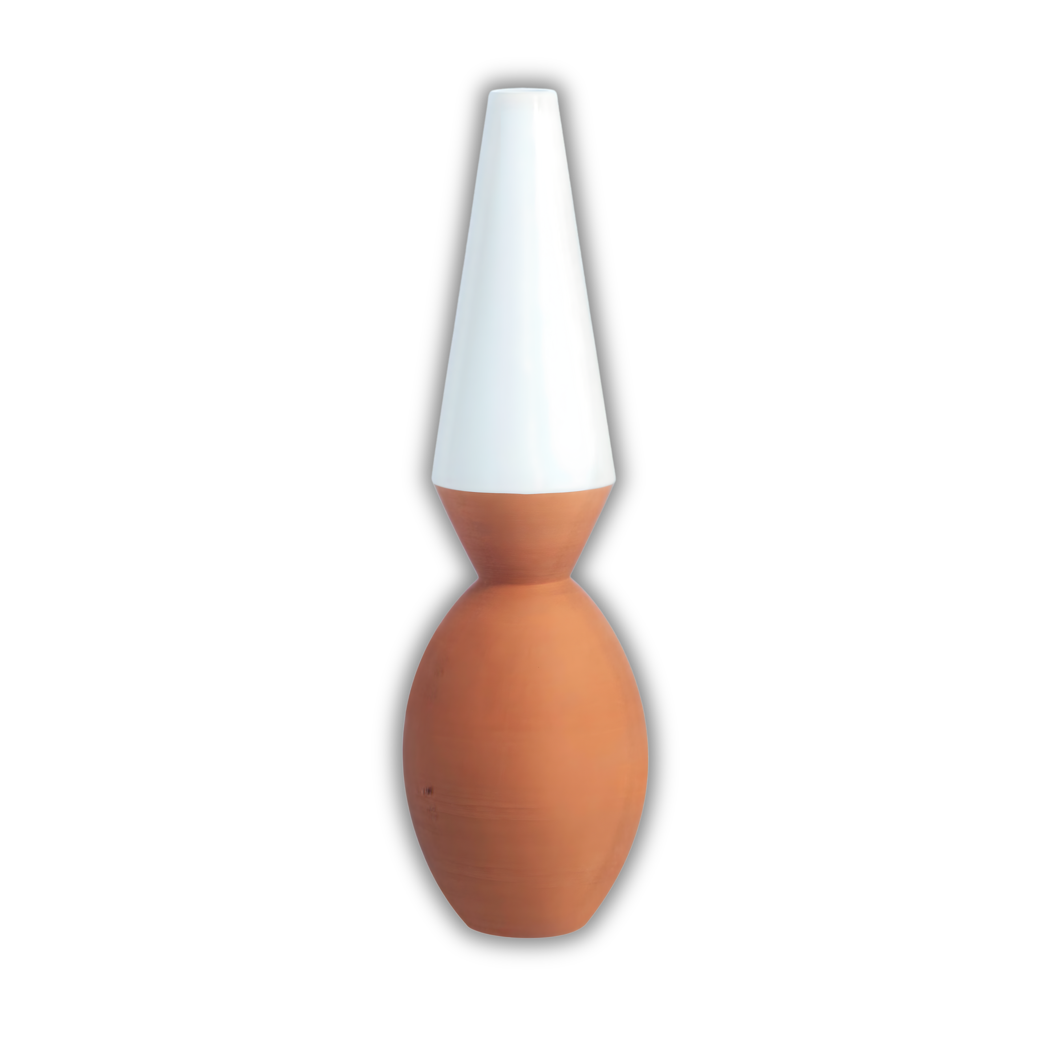 Saten Small Clay Vase-Orange - Rometti