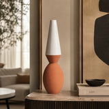 Saten Small Clay Vase-Orange - Rometti (view 2)