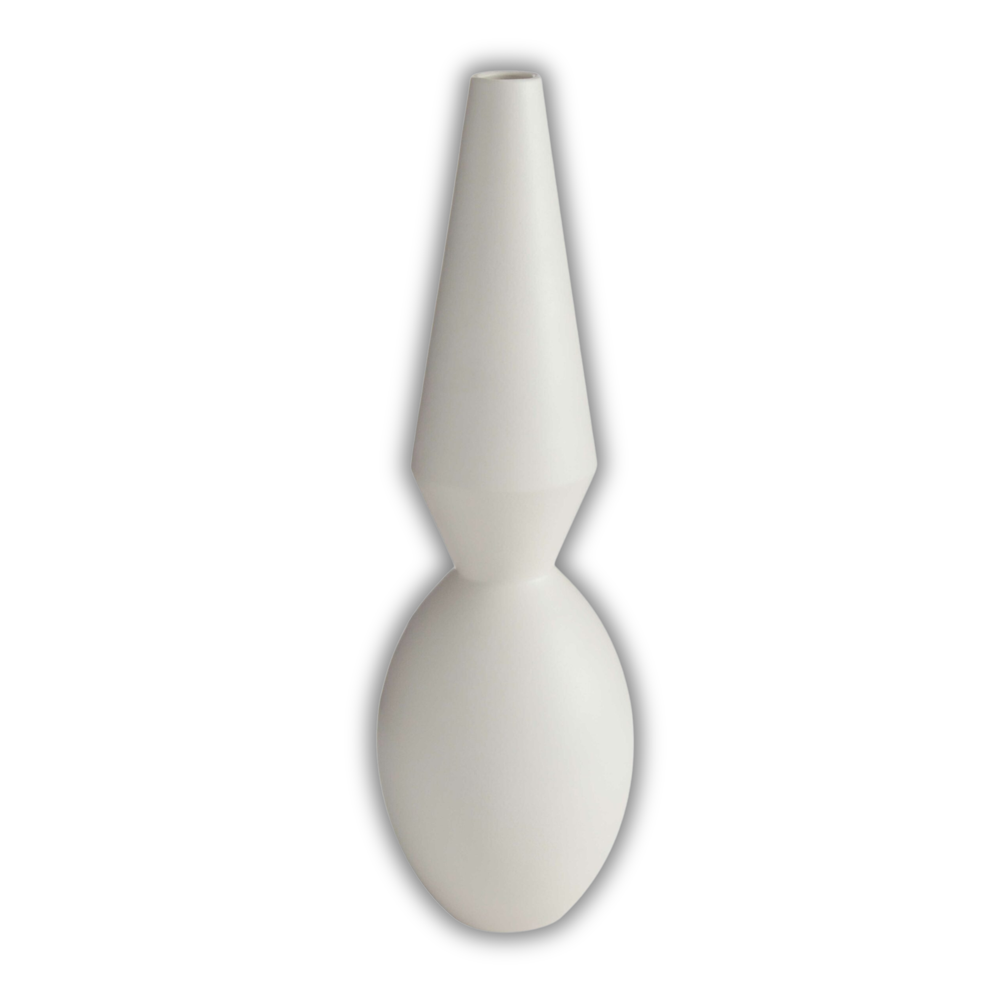 Saten Small Clay Vase- White - Rometti