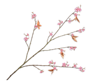Acrylic Flower Spray Gold/Pink
