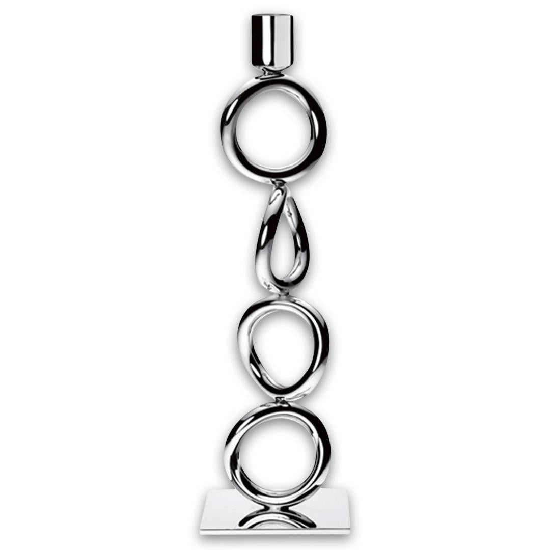 Vertigo Silver-Plated Four-Ring Candlestick