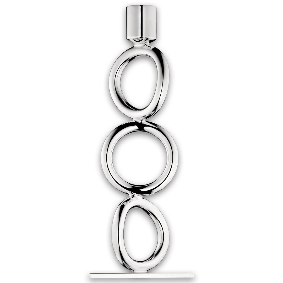 Vertigo Silver-Plated 3-Ring Candelabra