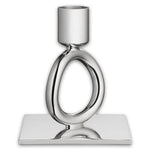 Vertigo Silver-Plated Single-Ring Candlestick Holder