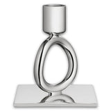 Vertigo Silver-Plated Single-Ring Candlestick Holder