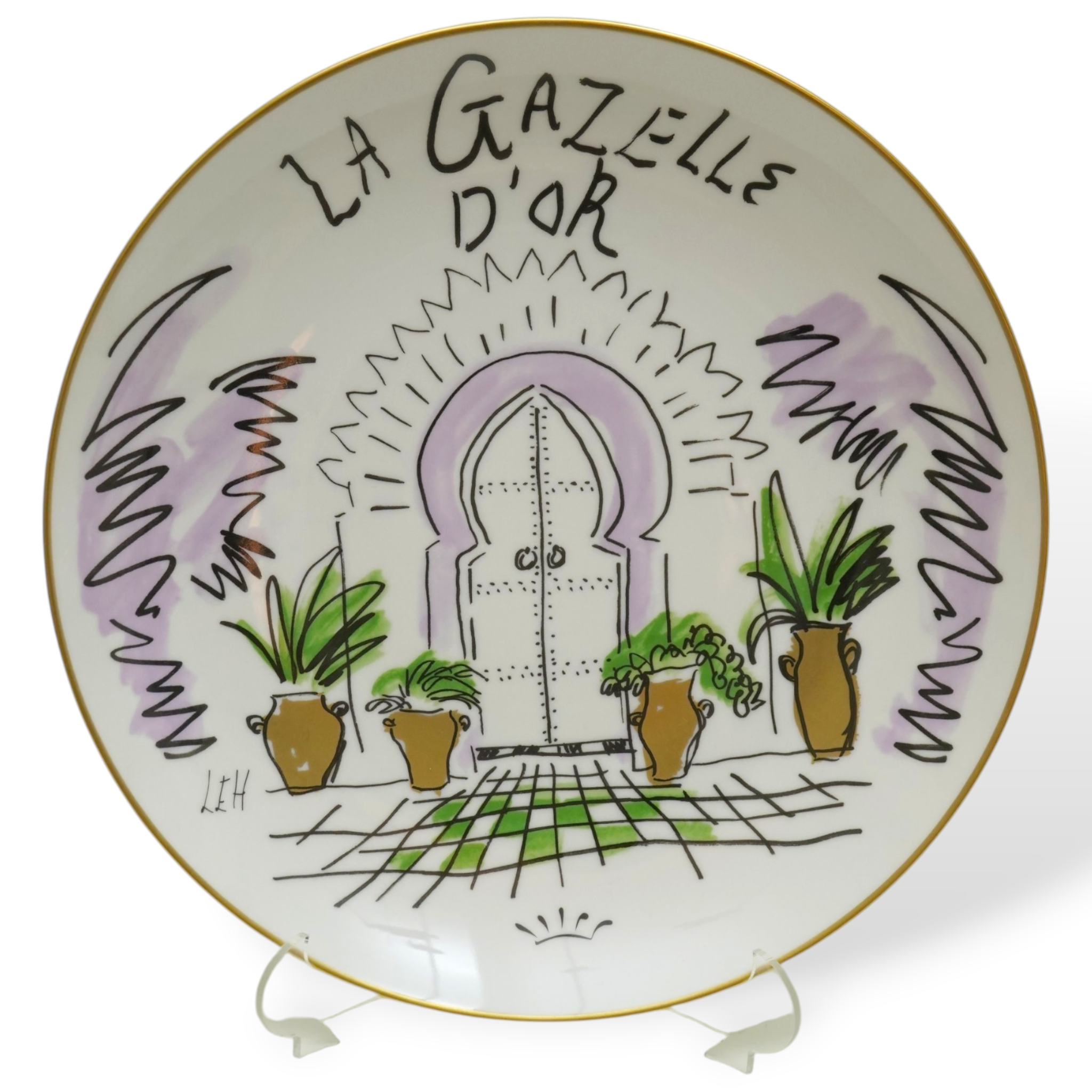 23 Rim Soup Plate-La Gazelle D'Or