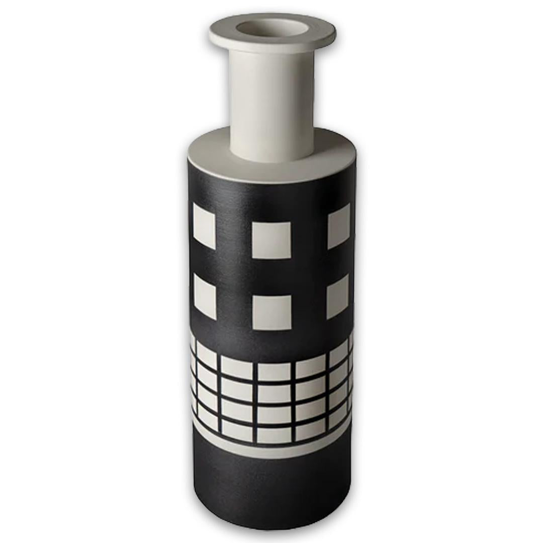 Vase By Ettore Sottsass - Black And White