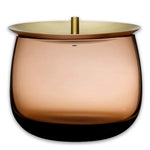 Beret Storage Box Small With Brass Lid - Clear