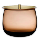 Beret Storage Box Small With Brass Lid - Clear