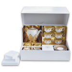Venise
Tea Gift Case (Teapot, Creamer, Sugar Bowl, 6 Tea Cups And Saucers) - White Gold